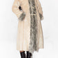 2000s Vintage Faux Fur Trimmed Afghan Coat