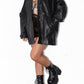 Vintage 90s Black Patchwork Leather Jacket