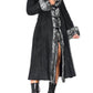 Vintage Long Black Belted Afghan Coat