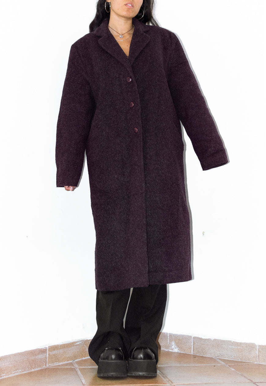 Vintage 90s Wool Blend Winter Long Coat