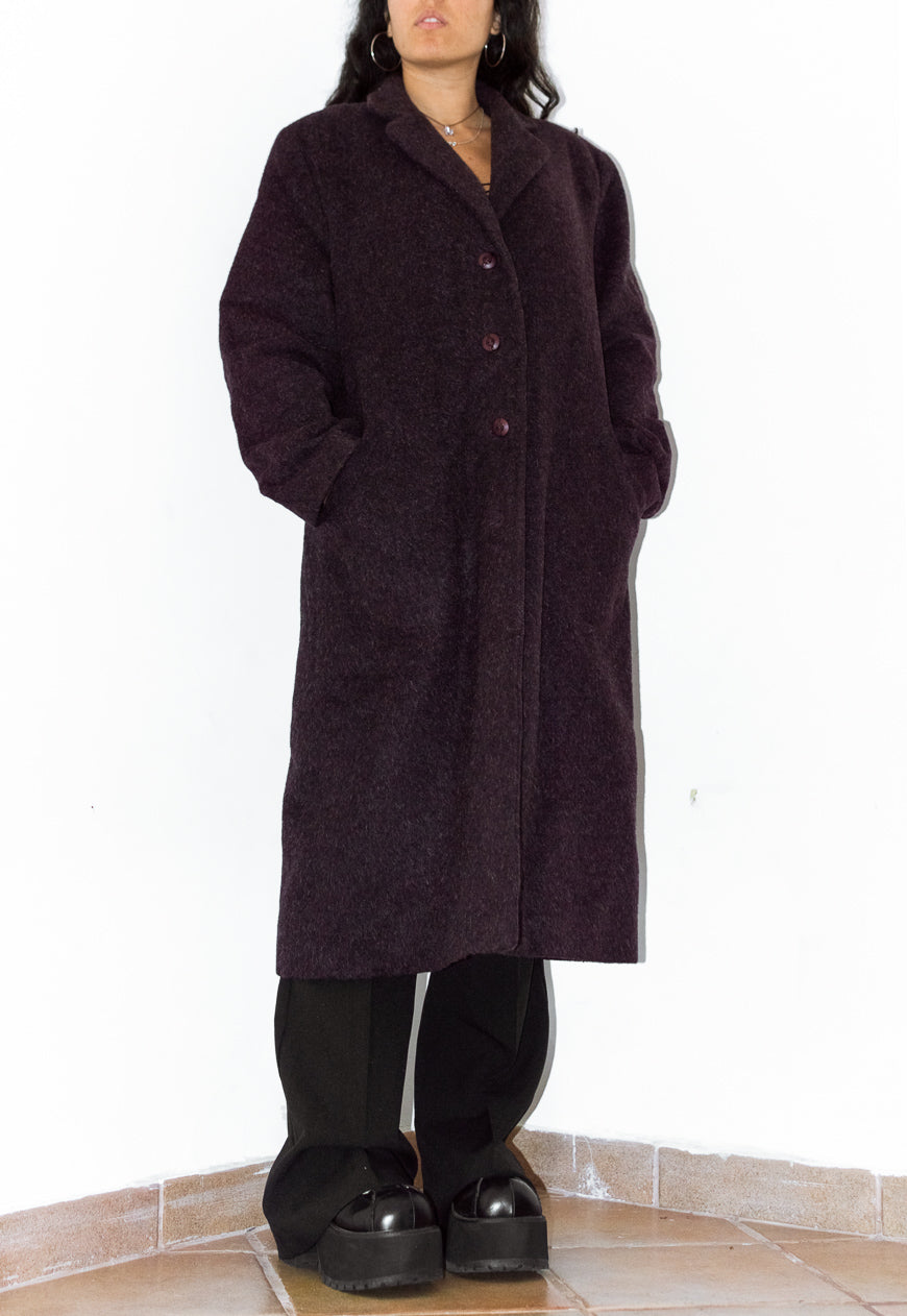 Vintage 90s Wool Blend Winter Long Coat