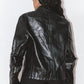 Vintage 90s Black Biker Real Leather Jacket