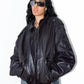 Vintage Oversize Real Leather Blouson Jacket