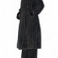 Vintage Black Faux Fur Long Afghan Coat