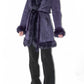 Vintage Witchy Purple Short Afghan Coat