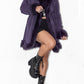 Vintage Witchy Purple Short Afghan Coat