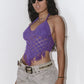 Vintage Y2k Triangle Crochet Halter Top -Two Colours available
