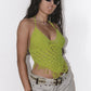 Vintage Y2k Triangle Crochet Halter Top -Two Colours available