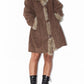 Vintage Brown Penny Lane Jacket with Fur Trim