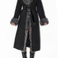 Vintage Black Faux Fur Afghan Overcoat