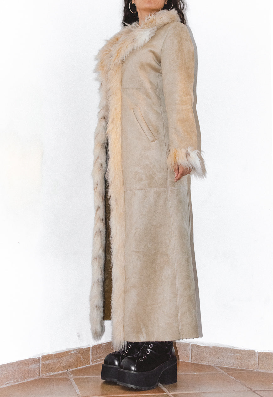 Y2k Vintage Long Afghan Fur Coat