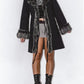 Y2k Faux Fur Lightweight Black Penny Lane Coat