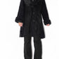 Vintage Black Faux Fur Trim Penny Lane Jacket