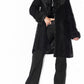 Vintage Black Faux Fur Trim Penny Lane Jacket
