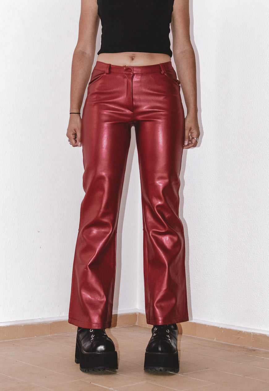 Britney Spears Y2k Faux Leather Bootcut Pants