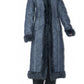 Vintage Y2k Denim Hooded Maxi Afghan Coat