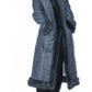 Vintage Y2k Denim Hooded Maxi Afghan Coat