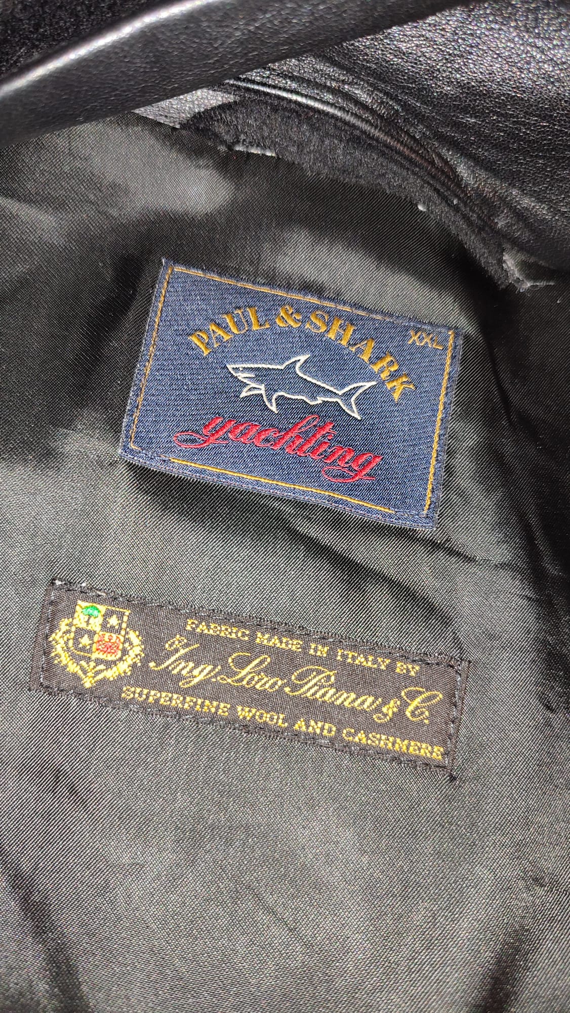 Vintage Paul & Shark Yachting Wool and Cashmere Black Coat