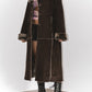 Y2K  Long Brown Faux Fur Afghan Coat