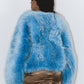 Vintage Kawaii Handmade Faux Fur and Wool Bomber Jacket