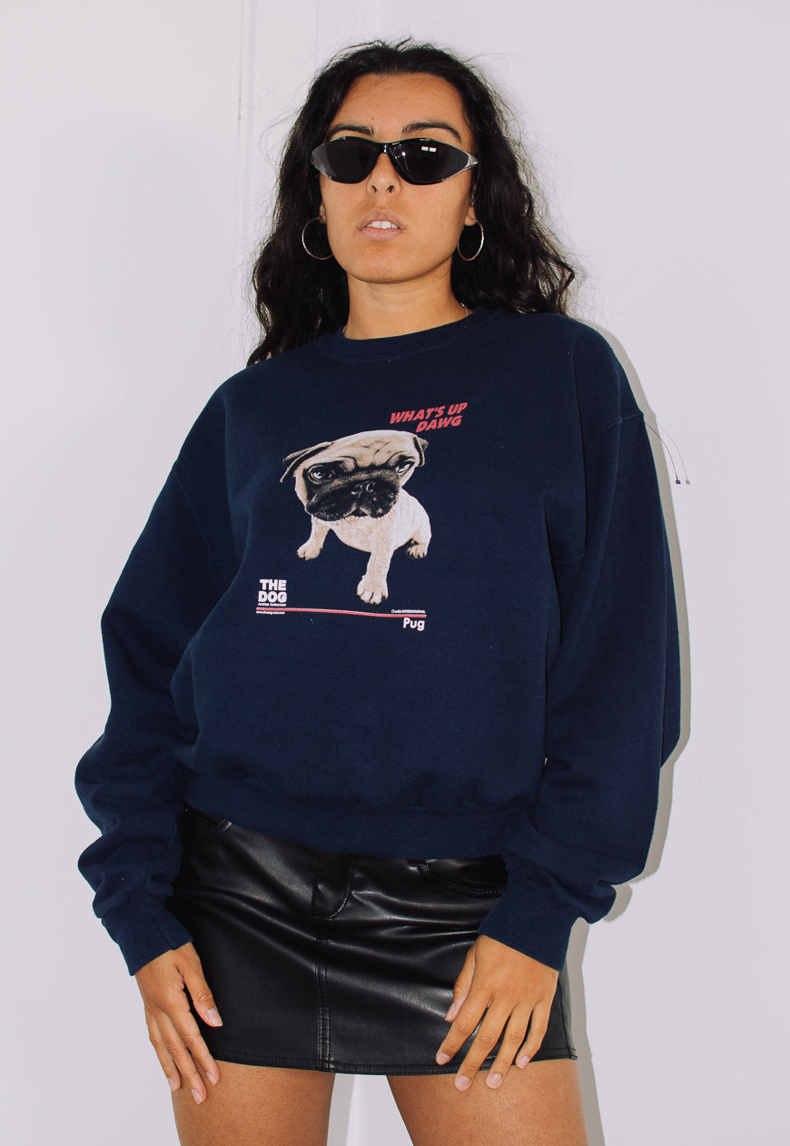 Vintage Y2K Jerzees doggy animal printed graphic sweatshirt