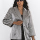 Vintage Y2k Silver Slim Fit Blazer Jacket