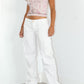 Vintage Y2K White Baggy Cargo Trousers