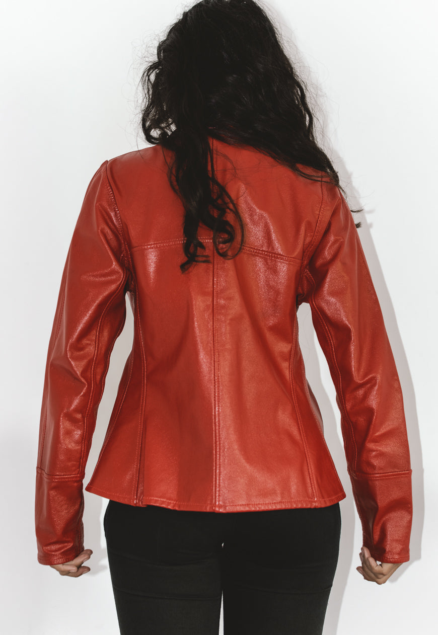 Vintage 90s Double Sided Genuine Leather Jacket