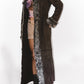 Vintage longline Faux Fur Trim Afghan Coat