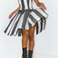 Vintage Handmade Stripes Pleated Dress