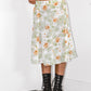 Vintage 90s Patterned Floral Midi Skirt