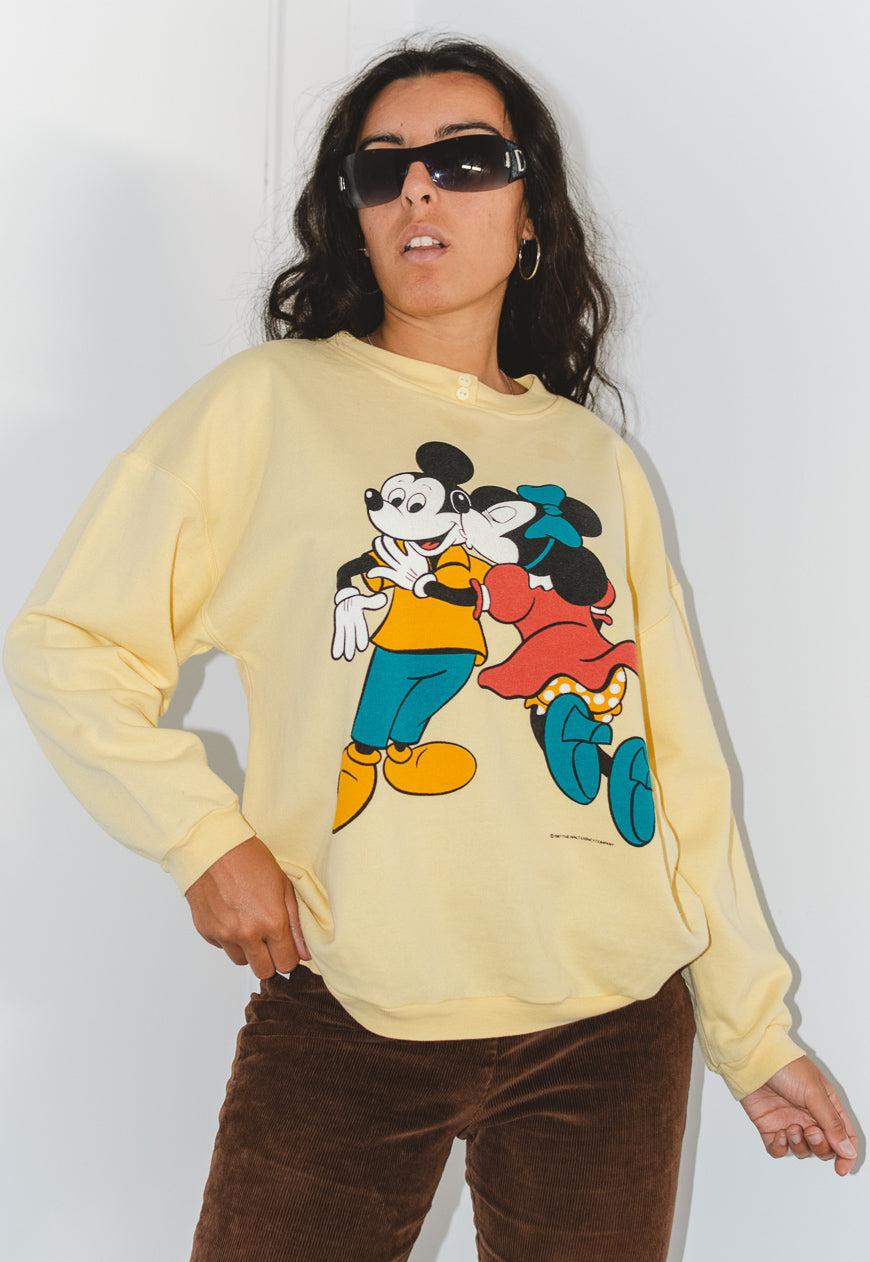 Vintage 80s Pastel Disney Cartoon Printed Graphic Sweatshirt