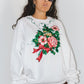 Vintage 90s Floral Graphic Lee Sweatshirt in White