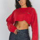 Vintage 90s Lacoste Embroidered Cropped Sweatshirt