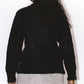 Vintage 90s Black Embroidered Wool Cardigan