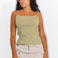 Vintage 90s Pastel Green Cami Top With Beads Straps