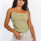 Vintage 90s Pastel Green Cami Top With Beads Straps