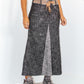 Y2k Vintage Long Denim Skirt With Belt Included