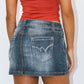 Vintage 00s Low Waist Mini Skirt In Denim
