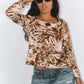 Leopard Printed Long Sleeves Y2k T-shirt