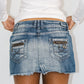 Vintage 00s Plain Mini Denim Skirt
