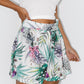 High waisted short in tropical print