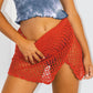 Vintage Y2k Beach Crochet Skirt in Red