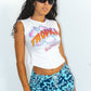 Vintage Tropical Glittering Graphic Tank Top