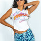 Vintage Tropical Glittering Graphic Tank Top