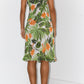 Tropical Print Knee Length Vintage Dress