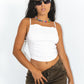 Y2k Clubbing Backless Top In White