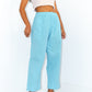 90s Turquoise High Waisted Wide Leg Trousers